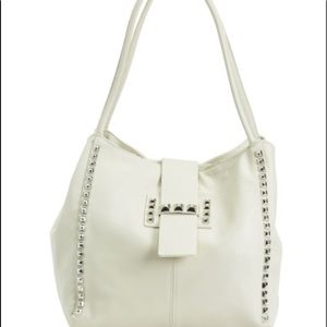 Roberta Rossi Leather Beige Shoulder Bag Purse NWT